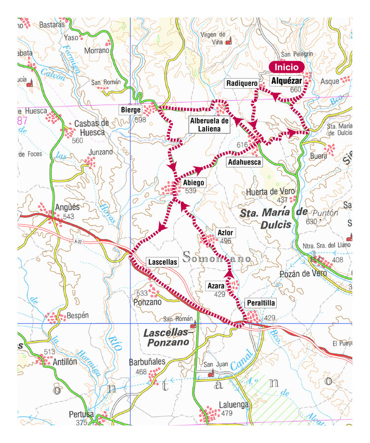 MAPA-Ruta6 BTTC Alquezar